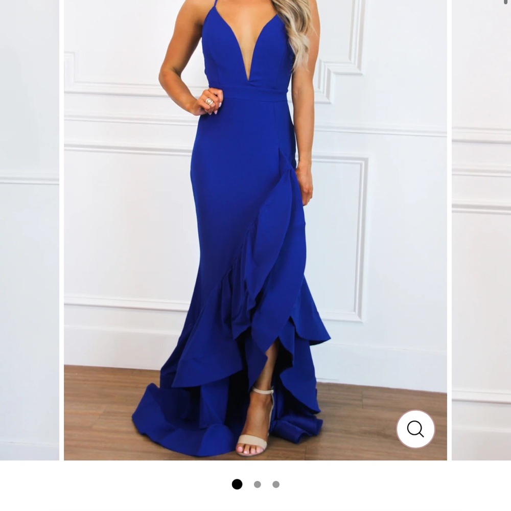 Elegant Sapphire Blue Gown